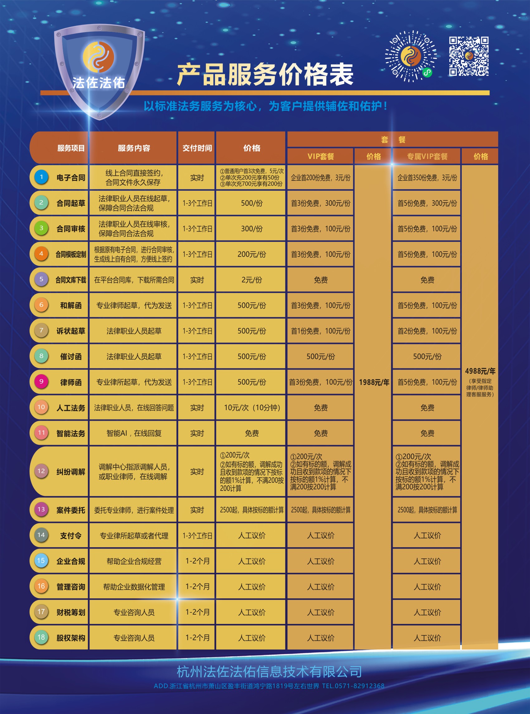 专属VIP套餐